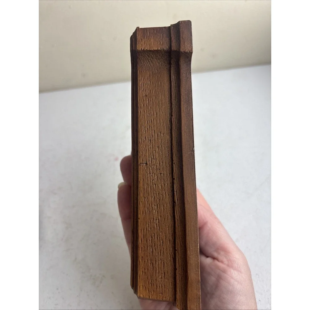 VINTAGE Wall Pocket Incense/Matchstick Holder Faux Wood HOMCO Wall Hanging 1981